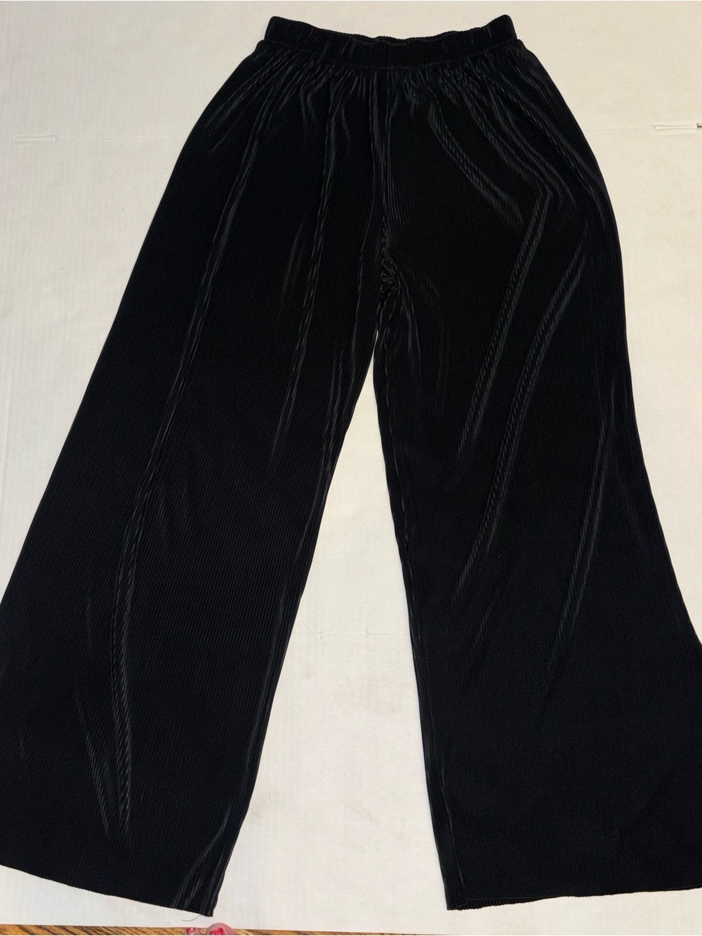 Express Black Wide-Leg Velvet Pants